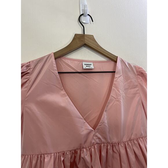 Coquette Ballet Romantic Babydoll Empire Waist Mini Dress 2XS Barbiecore Minimal - Picture 6 of 16